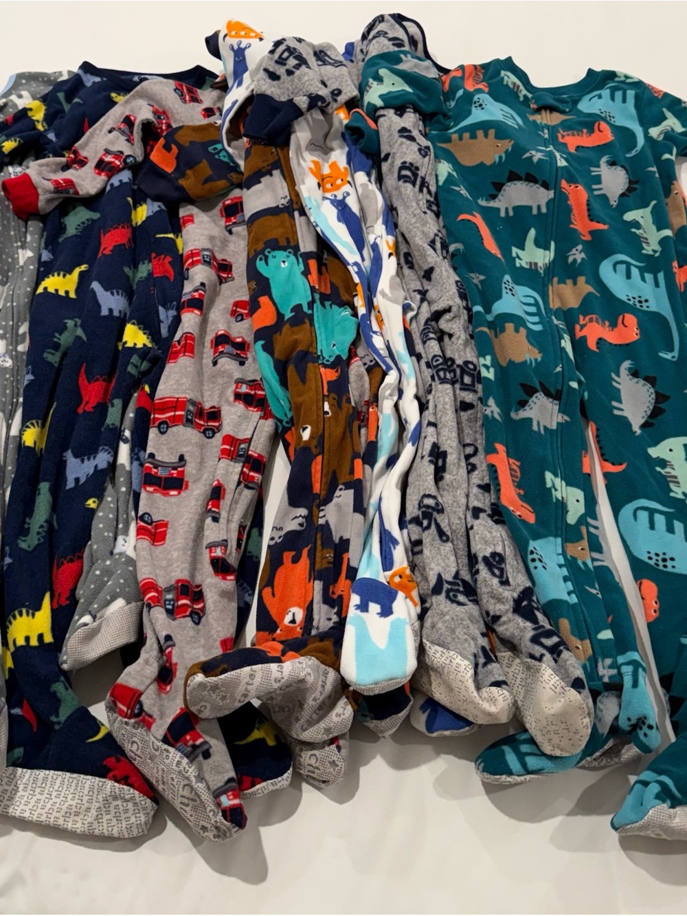 4T bundle of footie pajamas
